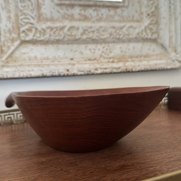 MCM Laur Jensen Denmark Danish teak sculptured bowl dish - Picture 9 of 13